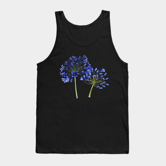 Agapanthus flower, blue lily Tank Top by LatiendadeAryam